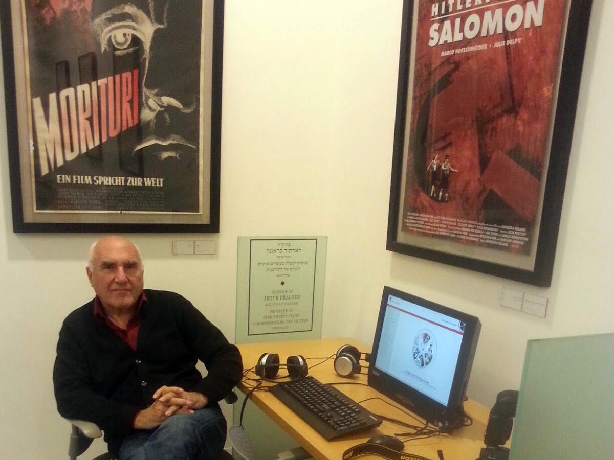 Rex Bloomstein in the Yad Vashem Visual Center